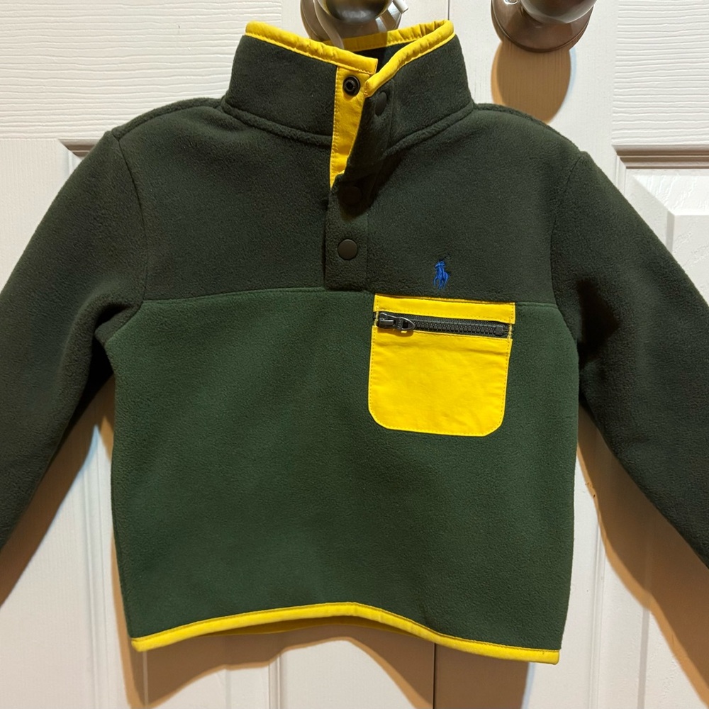Polo Ralph Lauren Performance Color-Block Fleece Pullover. Size 2/2T